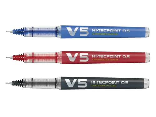 Rollerpen Pilot Hi-Tecpoint V5 Cartridge System Begreen 0.5mm Zwart
