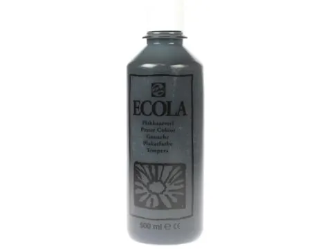 Plakkaatverf Ecola Flacon van 500 ml Zwart