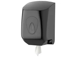 PlastiQline Poetsroldispenser midi kunststof zwart wandmontage - 1