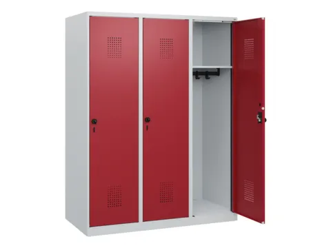 schoollocker,HxBxD 1530x1200x500mm,3vak,vak B 400mm,draaigrendel