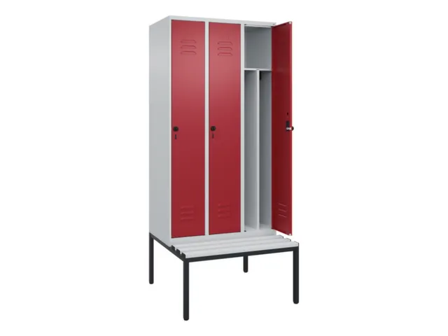 locker voor scheiding van kleding,HxBxD 2120x900x815mm,3vak
