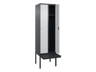 locker met bank,HxBxD 2120x600x815mm,2vak,vak B 300mm,cil.-slot - 2
