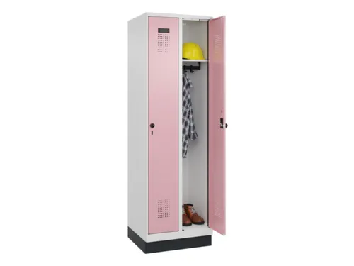 locker,HxBxD 1950x600x500mm,2vak,vak B 300mm,draaigrendel,sokkel