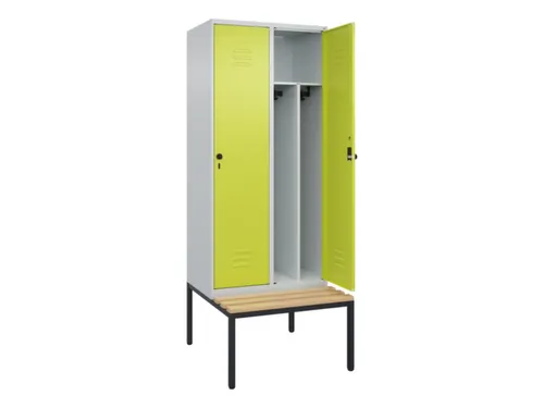 locker voor scheiding van kleding,HxBxD 2120x800x815mm,2vak