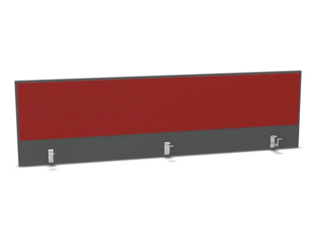 opzetpaneel bureau aanbouw achter MS-donkergrijs BN4011-rood 2000mm