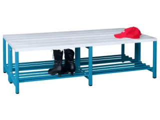 dubbele zitbank,HxLxD 430x2000x740mm,onderstel RAL5012 - 2