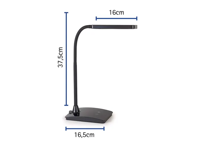 Bureaulamp MAUL Pearly LED voet dimbaar colour vario zwart