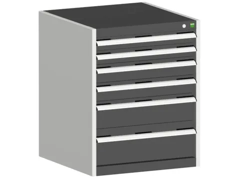 ladekast HxBxD 800x650x525mm 6laden romp RAL7035 front RAL7016