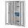 verticale kast,HxBxD 1950x1000x600mm,vensterdeur,RAL5010