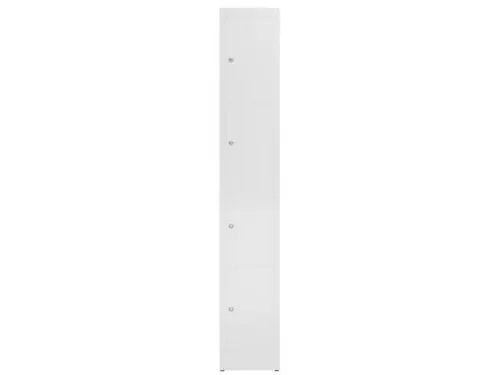Lockerkast 1800x310x500mm 1x4 vakken cilinderslot, sokkel, RAL9003