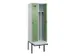 locker met bank,voor scheiding van kleding,HxBxD 2120x600x815mm,2vak