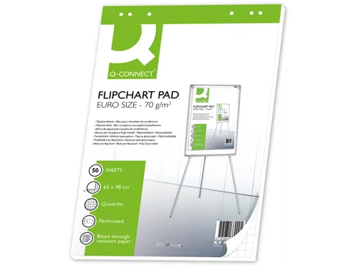 Q-Connect Flipoverpapier 70 gram 65x98cm Geruit 50 vel
