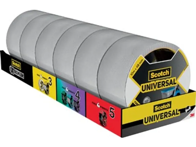 ducttape Universal, ft 48 mm x 10 m, zilver