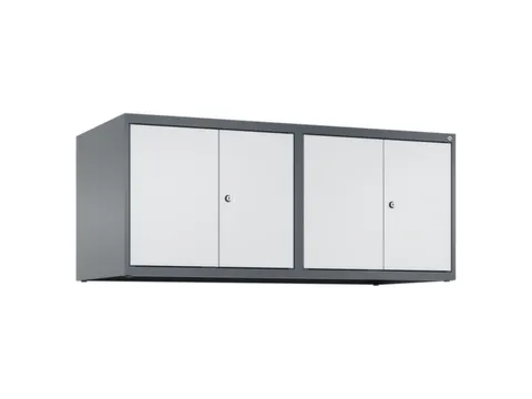 opzetkast,v. locker,4vak.,vak B 300mm,HxBxD 500x1200x500mm,vleugeldeur