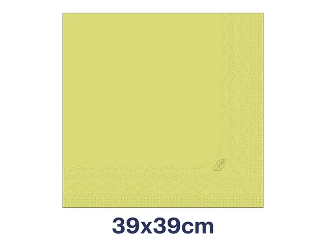 Dinnerservet Advanced 2-laags limoen 39x39cm ¼-vouw 12x150st 1800st