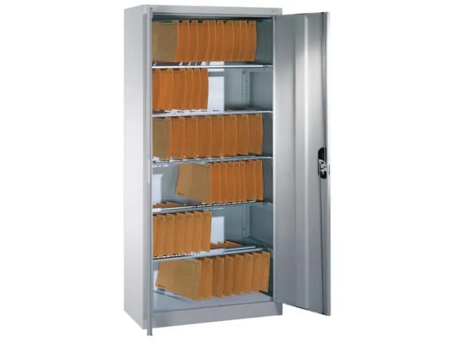 Hangmappenkast 1950x930x400mm 6 Hangmappenrails Ral7035