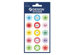 Glitteretiket Z-design Sterretjes, pakje à 1 vel