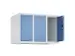 opzetkast,v. locker,3vak.,vak B 250mm,HxBxD 500x750x500mm,vleugeldeur