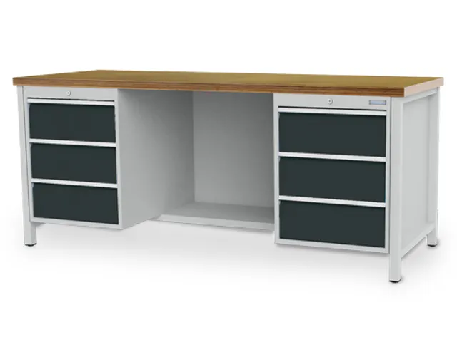 werkbank,m. achterwand,HxBxD 859x2000x750mm,multiplexblad