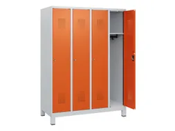 schoollocker,HxBxD 1630x1200x500mm,4vak,vak B 300mm,cil.-slot,voeten