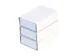 Luciferdoosjes Folia klein 53x37x11mm 10 stuks wit