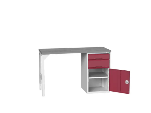 werkbank,HxBxD 930x1500x600mm,linoleumblad,2voeten/1container