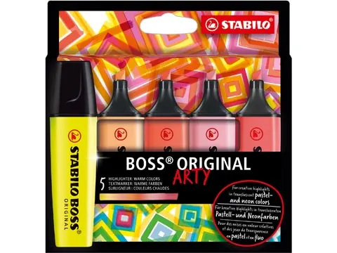 Boss Markeerstift Arty Assorti 5 stuks Warm