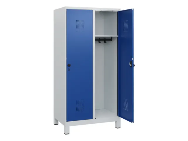 schoollocker,HxBxD 1630x800x500mm,2vak,vak B 400mm,draaigrendel,voeten