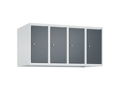 opzetkast,v. locker,4vak.,vak B 250mm,HxBxD 500x1000x500mm,vleugeldeur