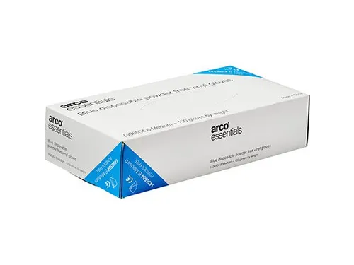 Wegwerphandschoen Arco Essentials vinyl blauw S 100st