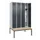 locker met bank,HxBxD 2120x1200x815mm,4vak,vak B 300mm,draaigrendel