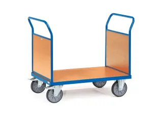 Dubbele Kopwandwagens 2520 500kg 850x500mm Ral5007 Houten Plaat - 1