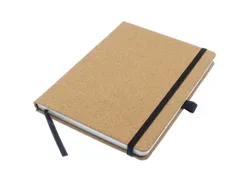 Notitieboek Kangaro A5 kurk lijn HC 96 vel 80 grams roomwit met elasti