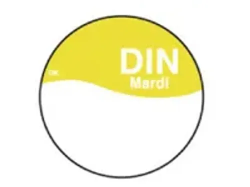 OUTLET Daymark Label Dagetiket Dinsdag Permanent 19mm rol 1000st