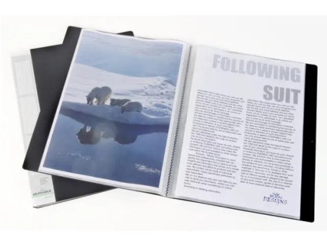 Showalbum A4 30 Tassen Duralook Zwart