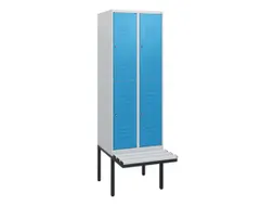 Dubbeldekse dekenkist,HxBxD 1950x600x815mm,2x2vak.,vak B 300mm