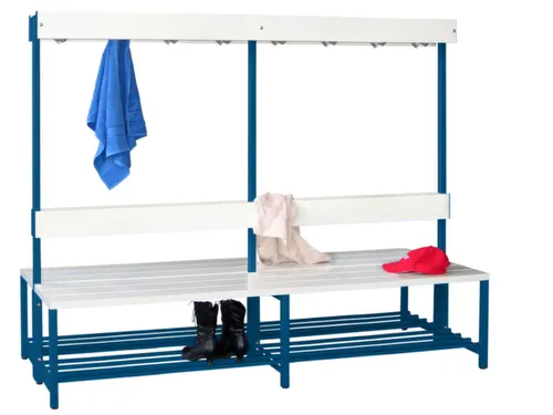 dubbele zitbank,HxLxD 1600x2000x770mm,onderstel RAL5010