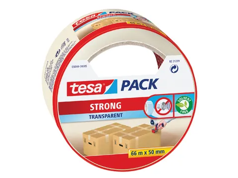 Verpakkingstape Tesapack Strong 50mmx66m Transparant PP no noise
