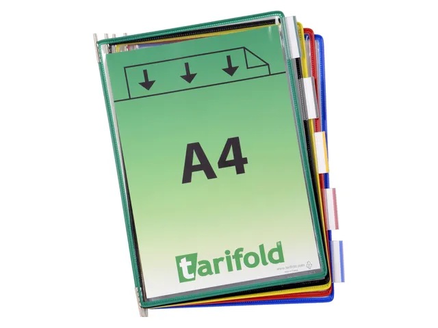 Zichtpaneel Tarifold A4 verticaal 230x343mm Assorti 10 stuks