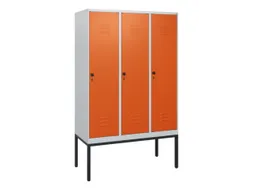 locker,HxBxD 1950x1200x500mm,3vak,vak B 400mm,draaigrendel