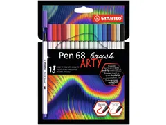 Brushstift STABILO Pen 568/18 Arty assorti etui à 18 stuks