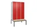 locker voor scheiding van kleding,HxBxD 2120x1200x815mm,3vak