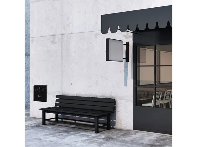 Cendrier mural BRASQ 32x26cm noir