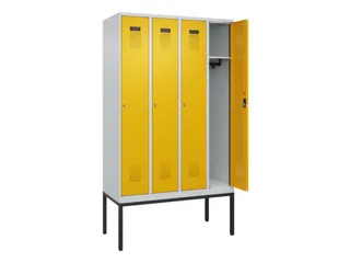 locker,HxBxD 2120x1200x500mm,4vak,vak B 300mm,cil.-slot,voetonderstel - 1