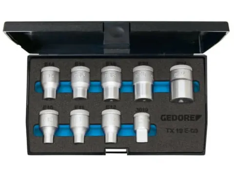 TX 19 E-09 Dopsleutelset 1/2 9-delig extern TX E10-E24