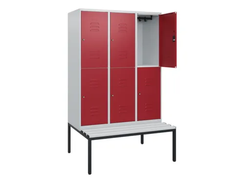 Dubbeldekse dekenkist,HxBxD 1950x1200x815mm,3x2vak.,vak B 400mm