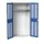 Lockerkast 2000x1050x550mm 1 vak, dubbele ventilatiedeur, RAL5010