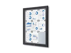 Vergrendelbaar vitrine mededelingenbord Outdoor 9xA4 Antraciet