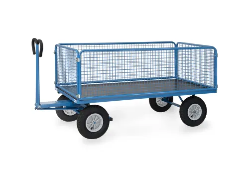 Handtrekwagens 6436l 1250kg 2000x1000mm Draadgaas Luchtbanden