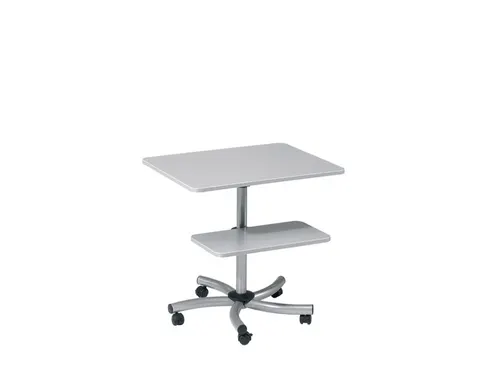 Mobiele werktafel Rocada 2 verstelbare bladen melamine grijs